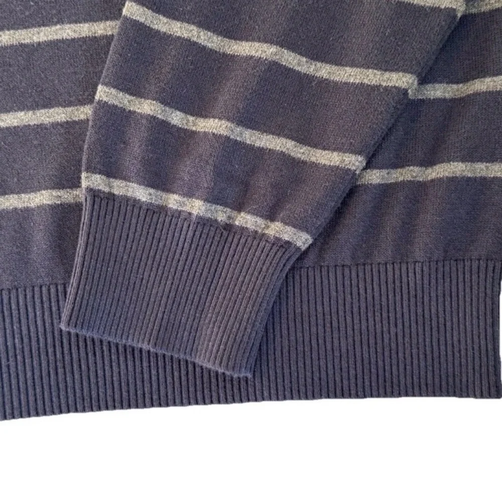 Nautica Men's XL Quarter Zip Sweater Navy Long Sleeves Mock Neck Pull Over Top - Picture 5 of 8